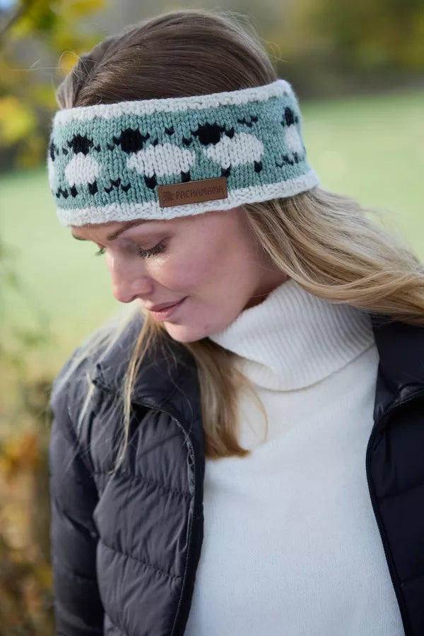 Pachamama Merino Sheep Headband Green