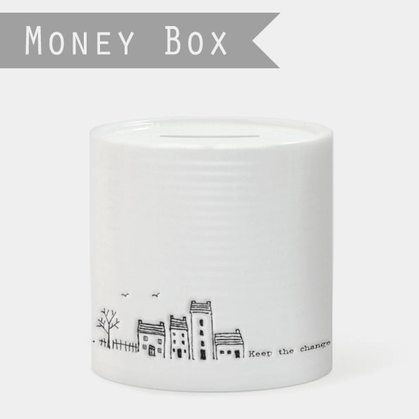 East Of India Porcelain Money Box 'Keep The Change'