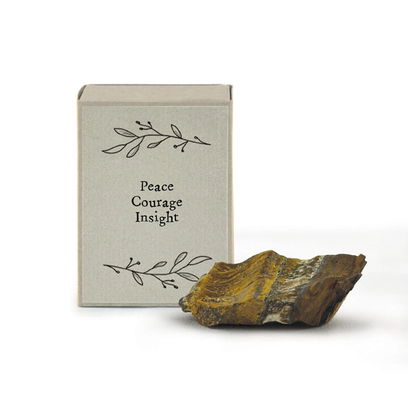 East Of India Crystal Matchbox - Tigers Eye