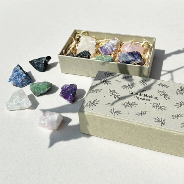 East Of India Large Matchbox Crystal Set - Calm & Healing