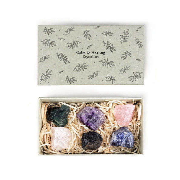 East Of India Large Matchbox Crystal Set - Calm & Healing