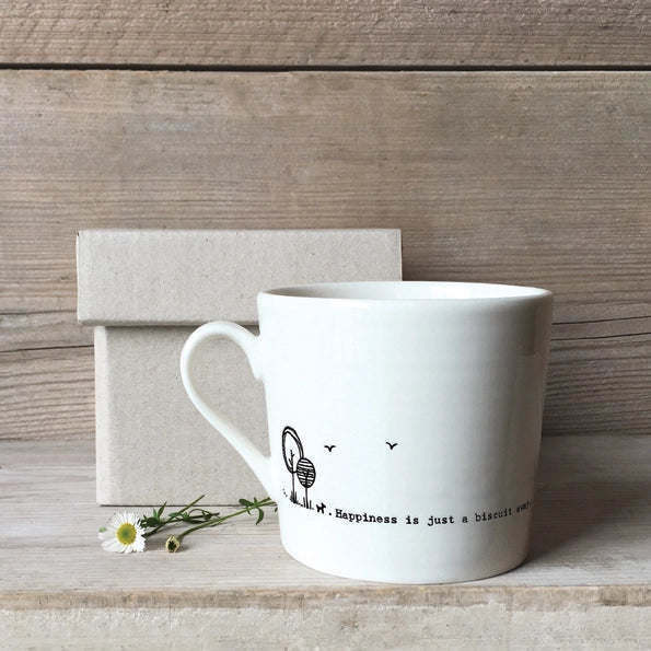 East Of India Wobbly Mug 'Biscuit Away'