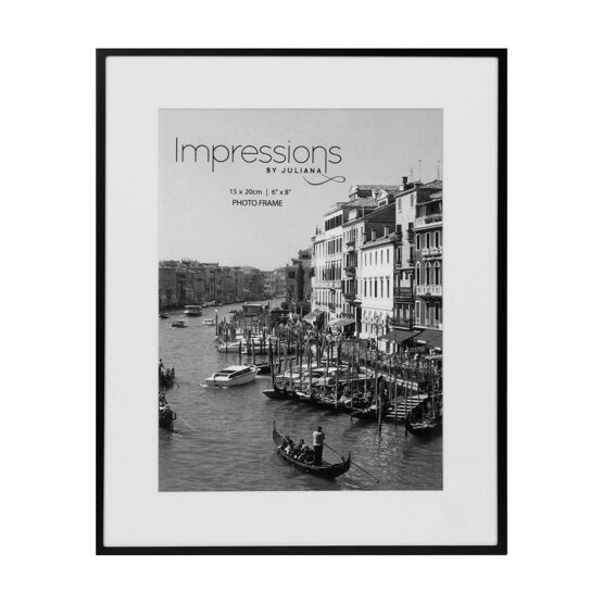 Impressions Matt Black Metal Photo Frame 6x8"