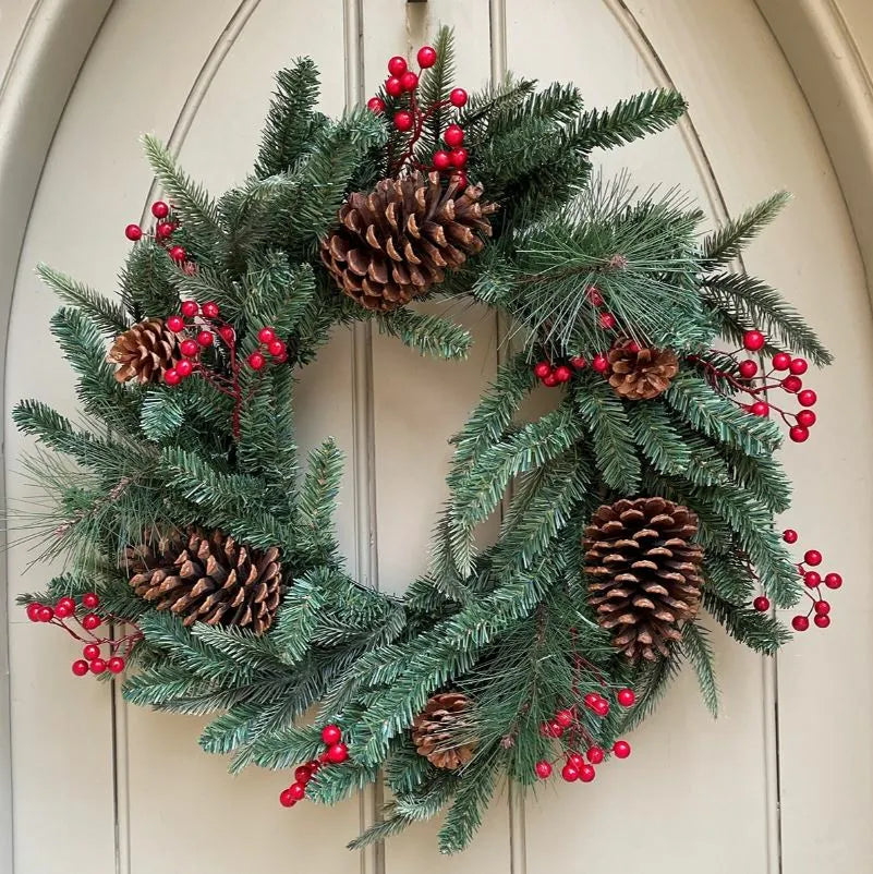 Barholm Berry Pine Wreath 60cm