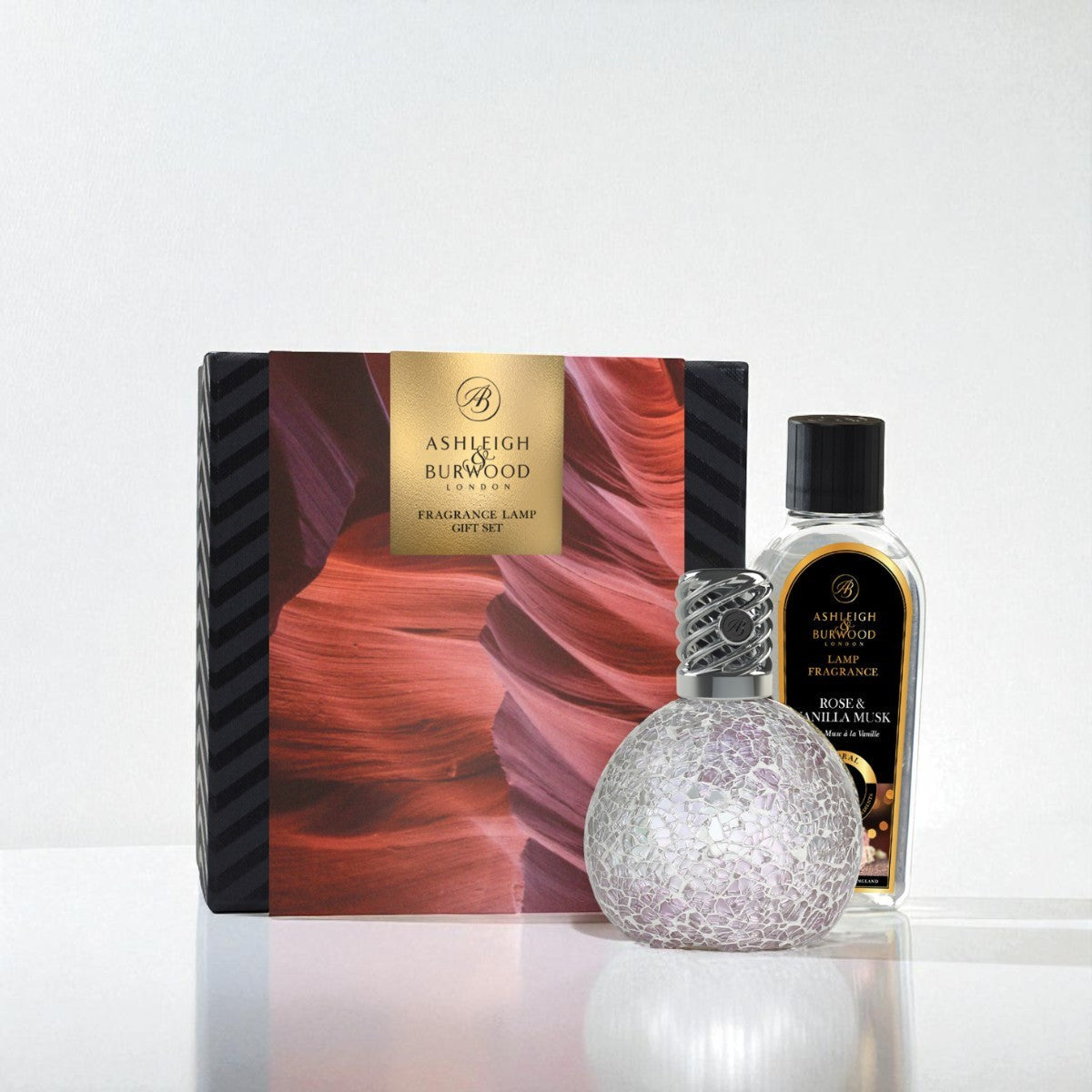 Ashleigh & Burwood Frosted Rose and Rose & Vanilla Musk Fragrance Lamp Gift Set