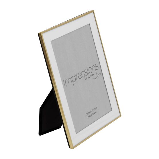 Impressions Brushed Brass Finish Photo Frame 5x7"