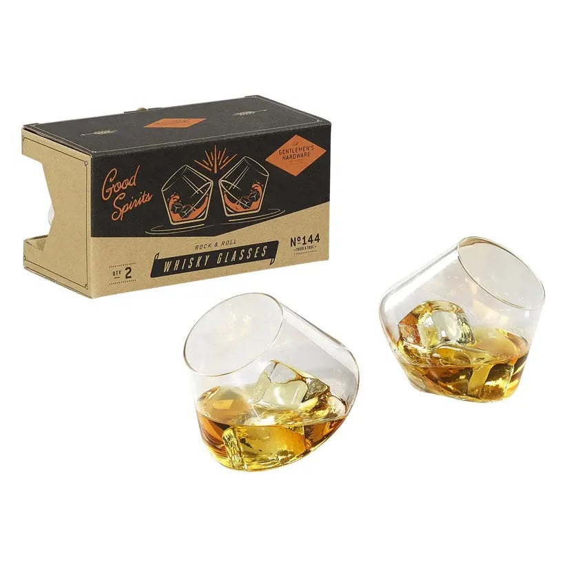 Gentlemens Hardware Rocking Whisky Glasses Set of 2