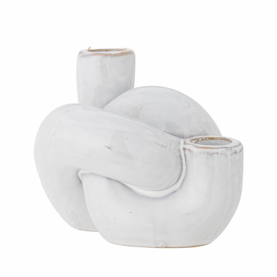 Bloomingville Haydn Candle Holder White Stoneware