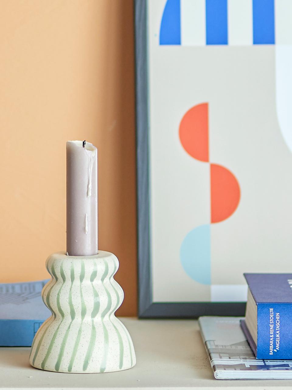 Bloomingville Gabin Candle Holder Green Stoneware