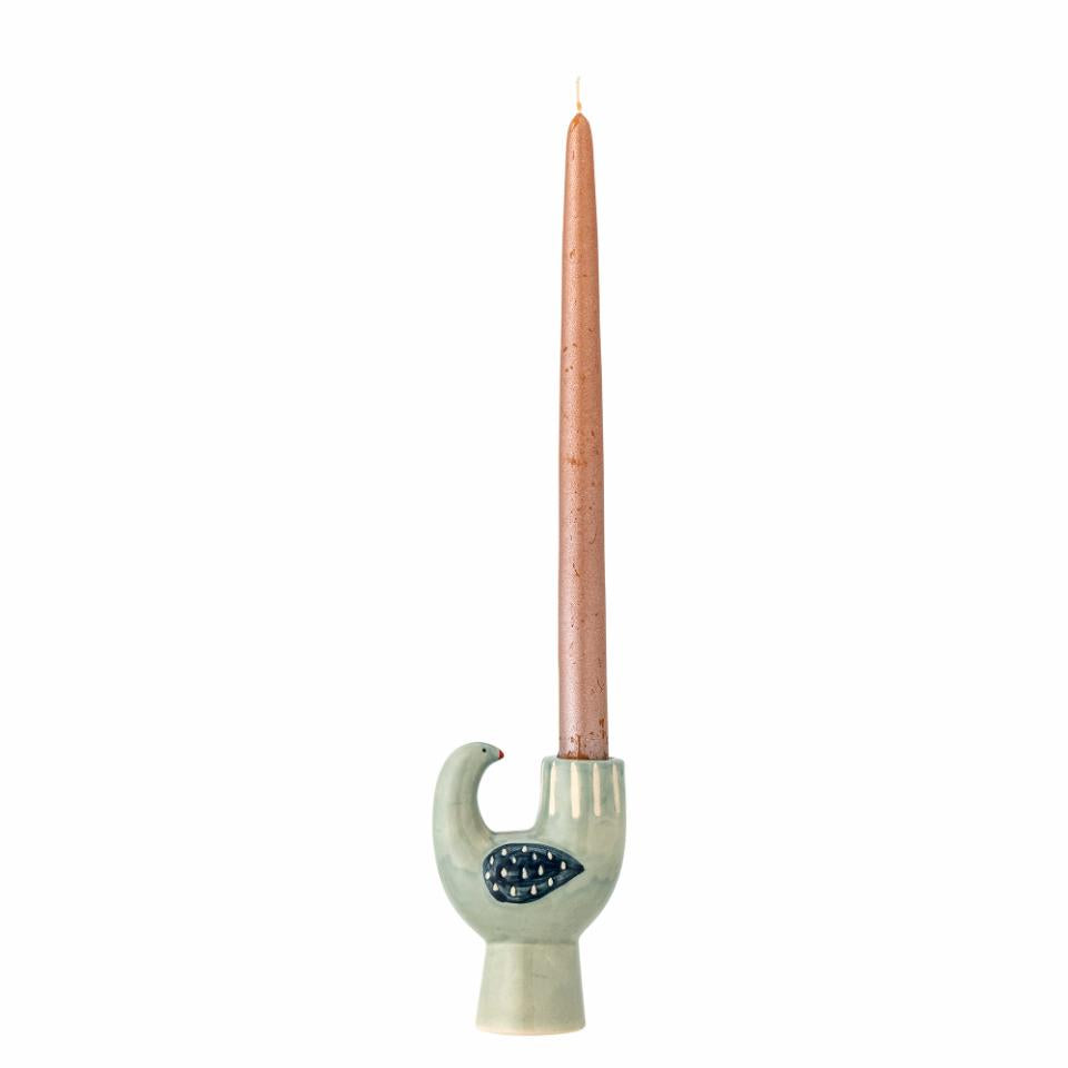 Bloomingville Trudy Candle Holder Blue Stoneware