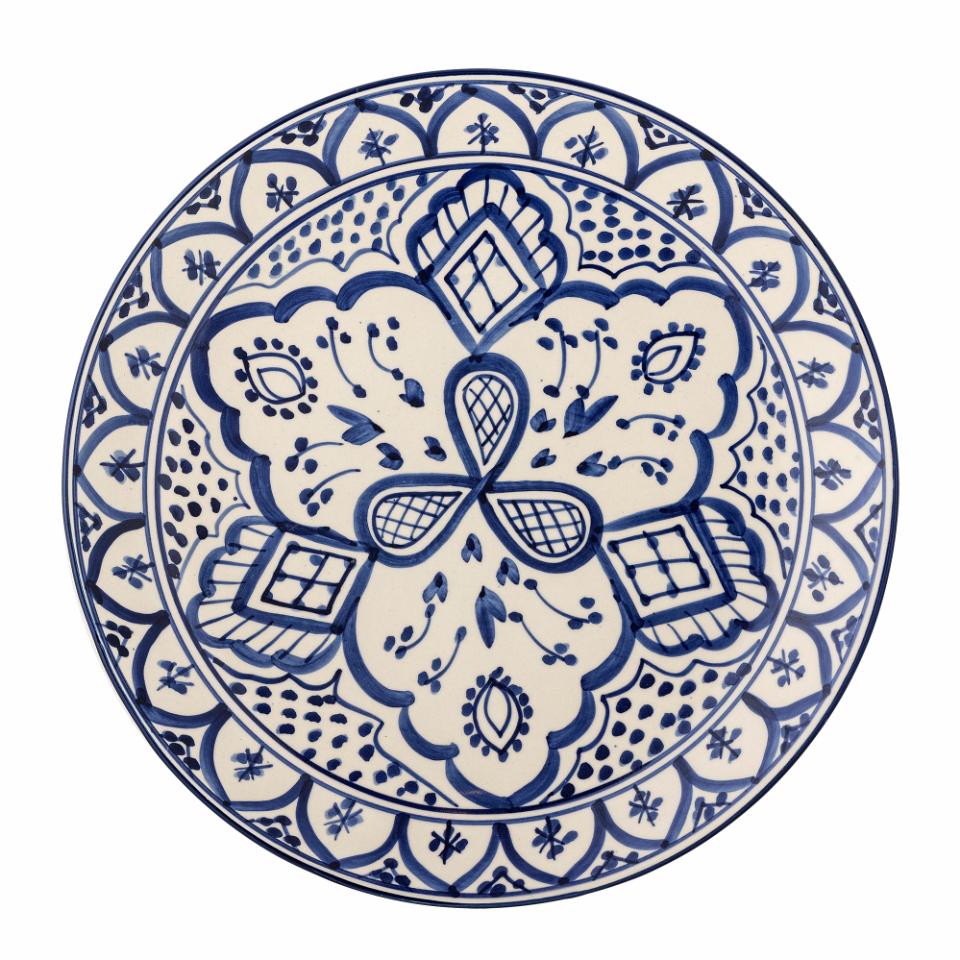 Bloomingville Karlie Plate Blue Stoneware
