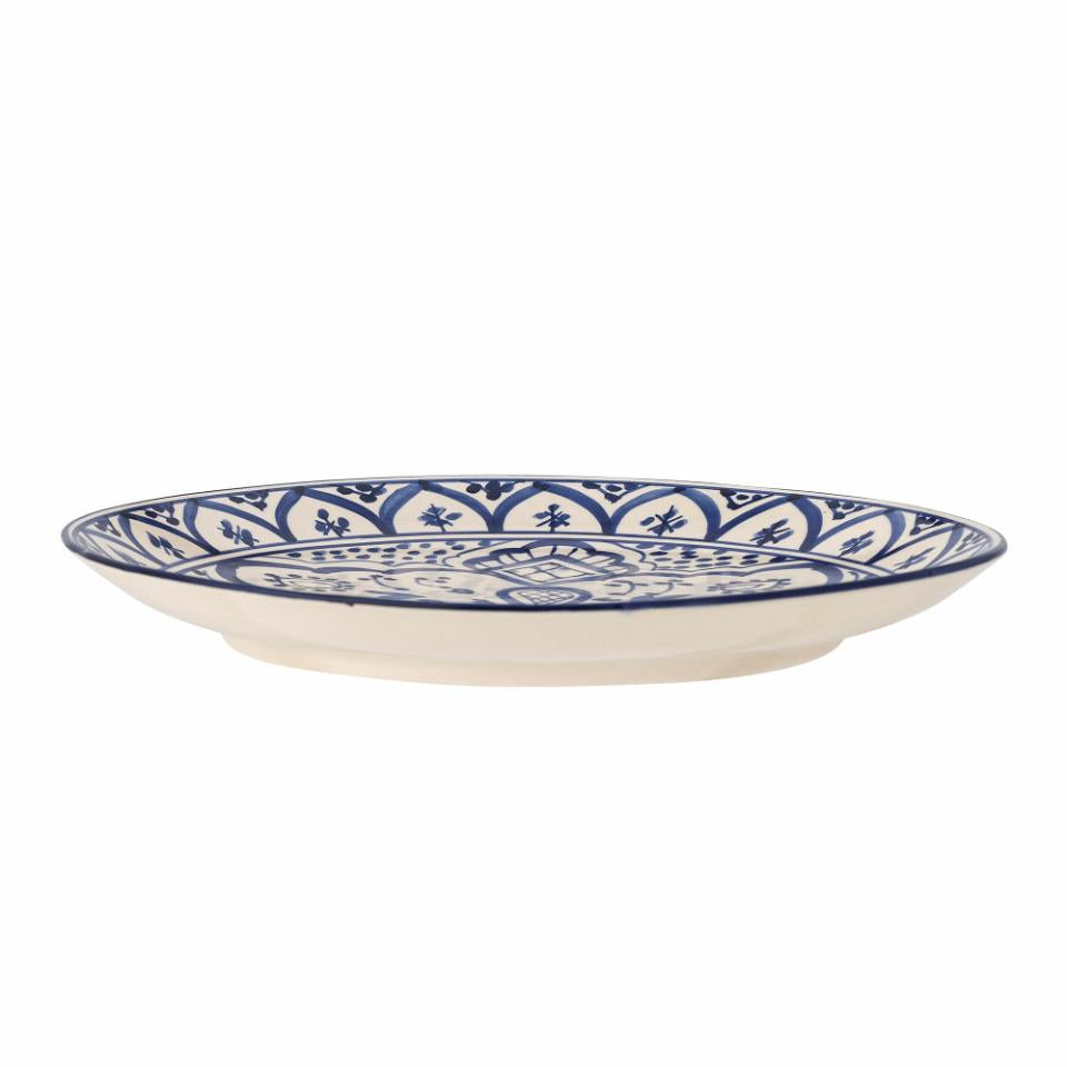 Bloomingville Karlie Plate Blue Stoneware