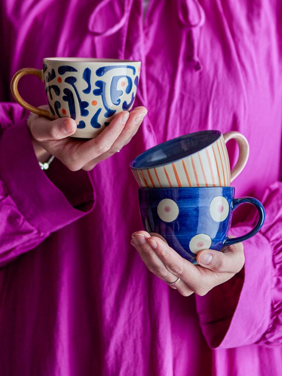 Bloomingville Eviaya Cup Blue Stoneware Single