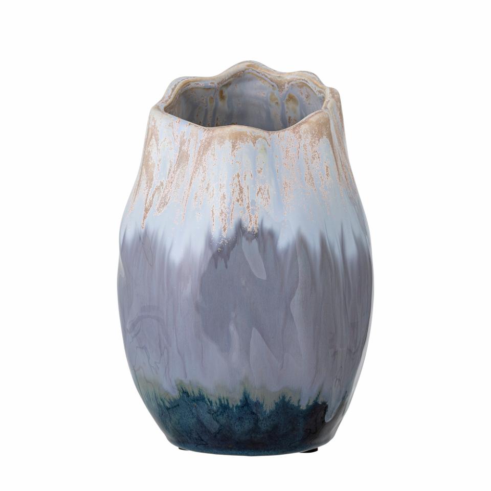 Bloomingville Jace Deco Vase Blue Ceramic