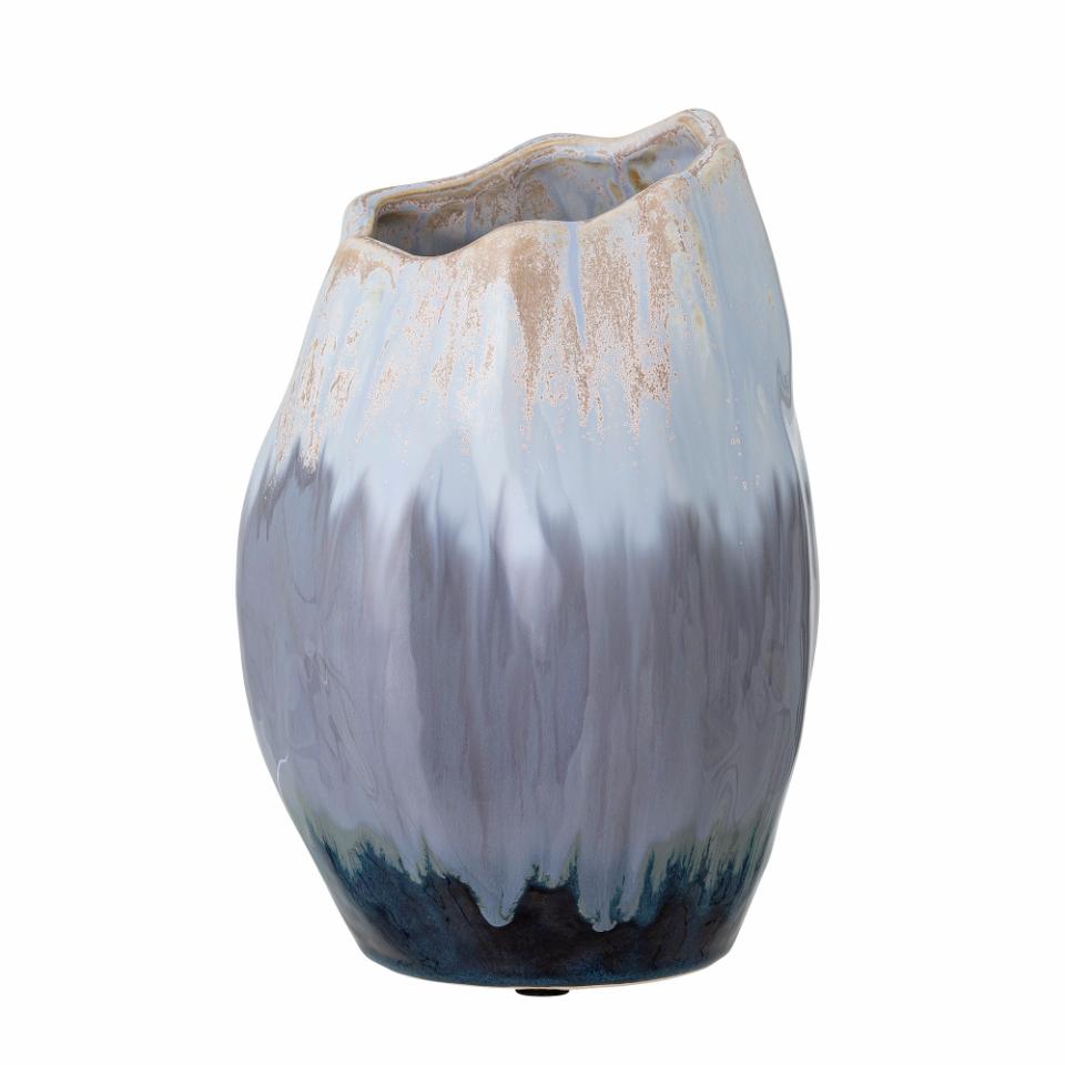 Bloomingville Jace Deco Vase Blue Ceramic