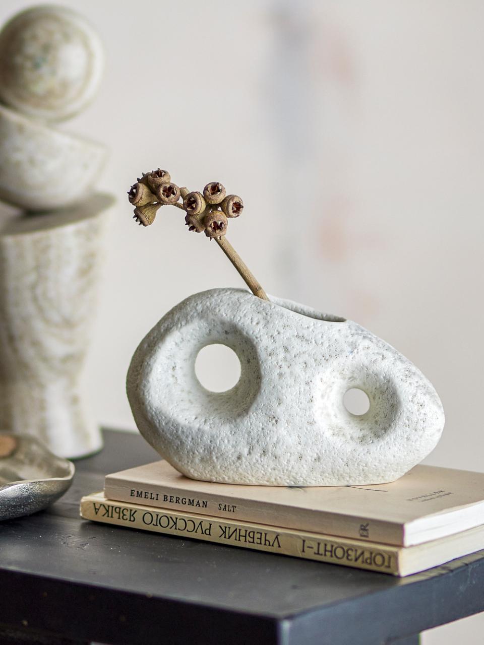 Bloomingville Caia Vase White Stoneware Double