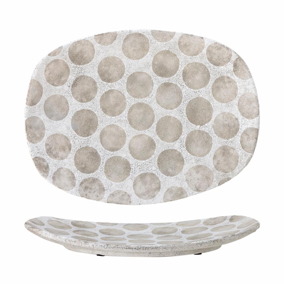 Bloomingville Felan Tray White Terracotta