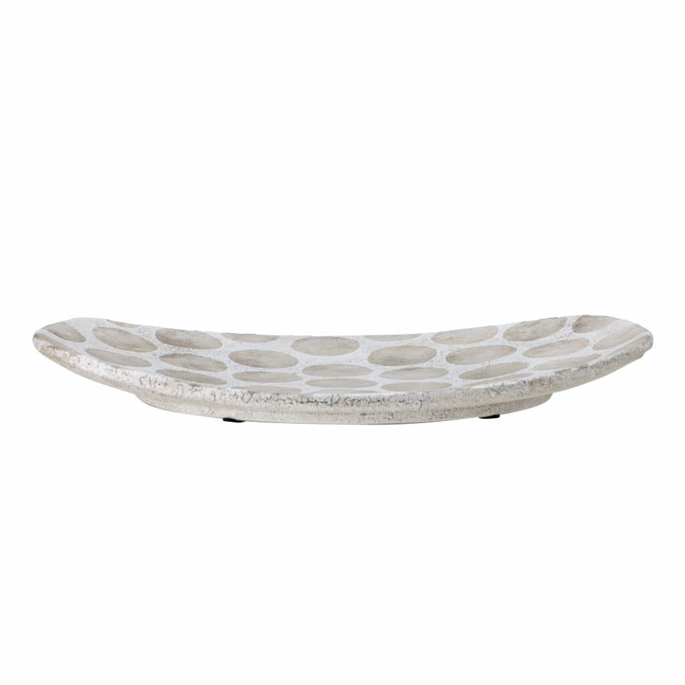 Bloomingville Felan Tray White Terracotta