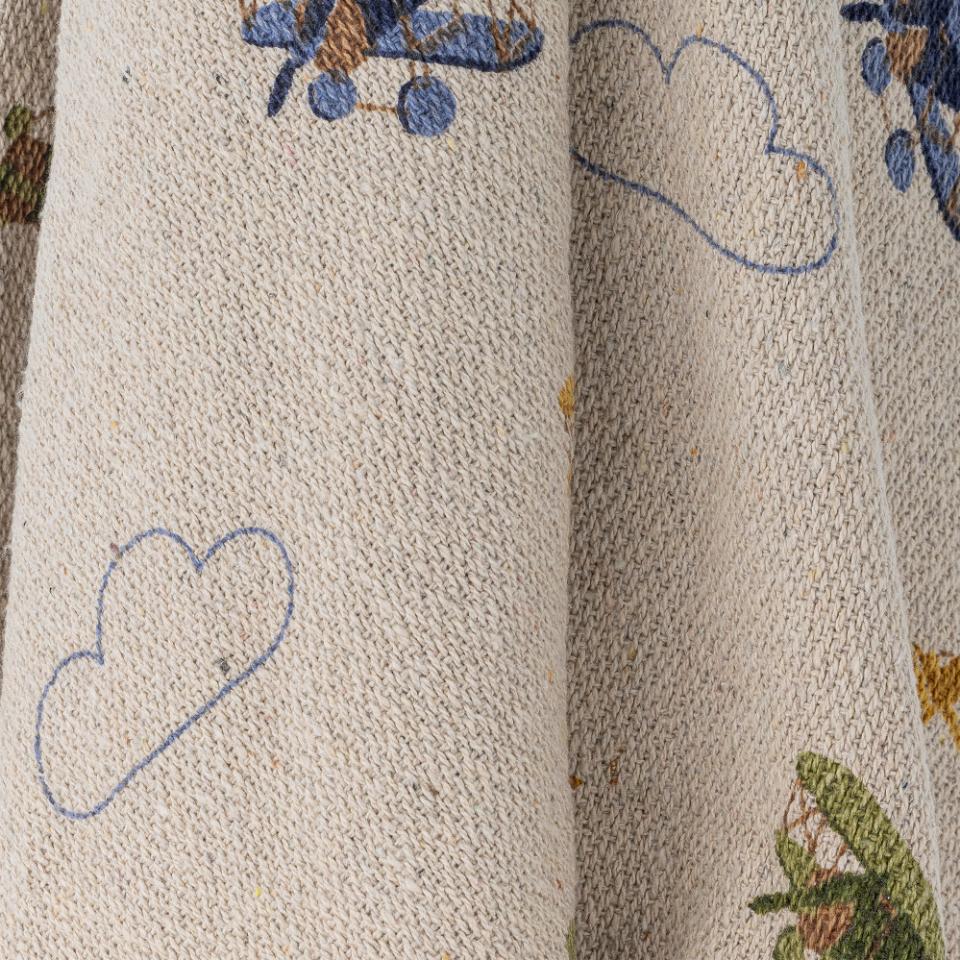 Bloomingville Plane Throw Nature Recycled Cotton