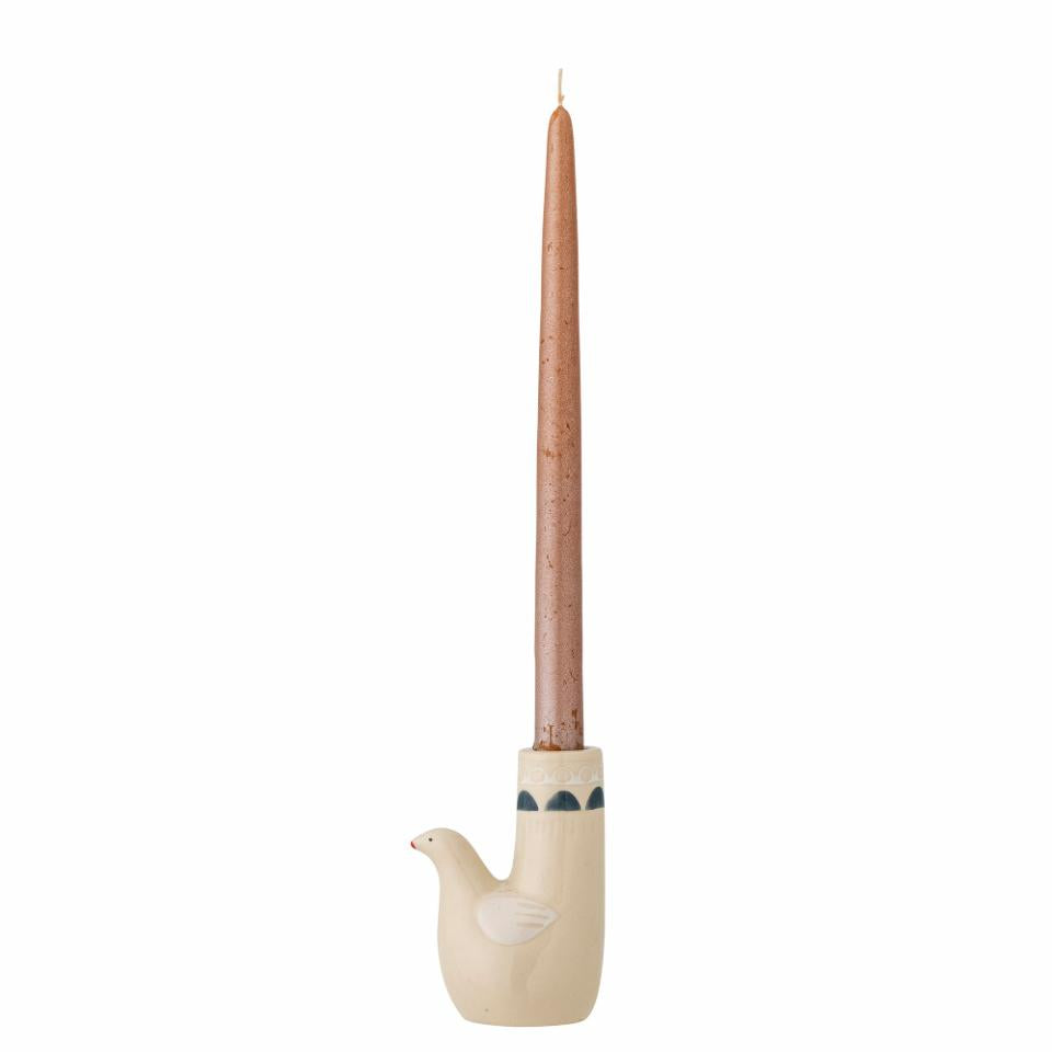 Bloomingville Trudy Candle Holder White Stoneware
