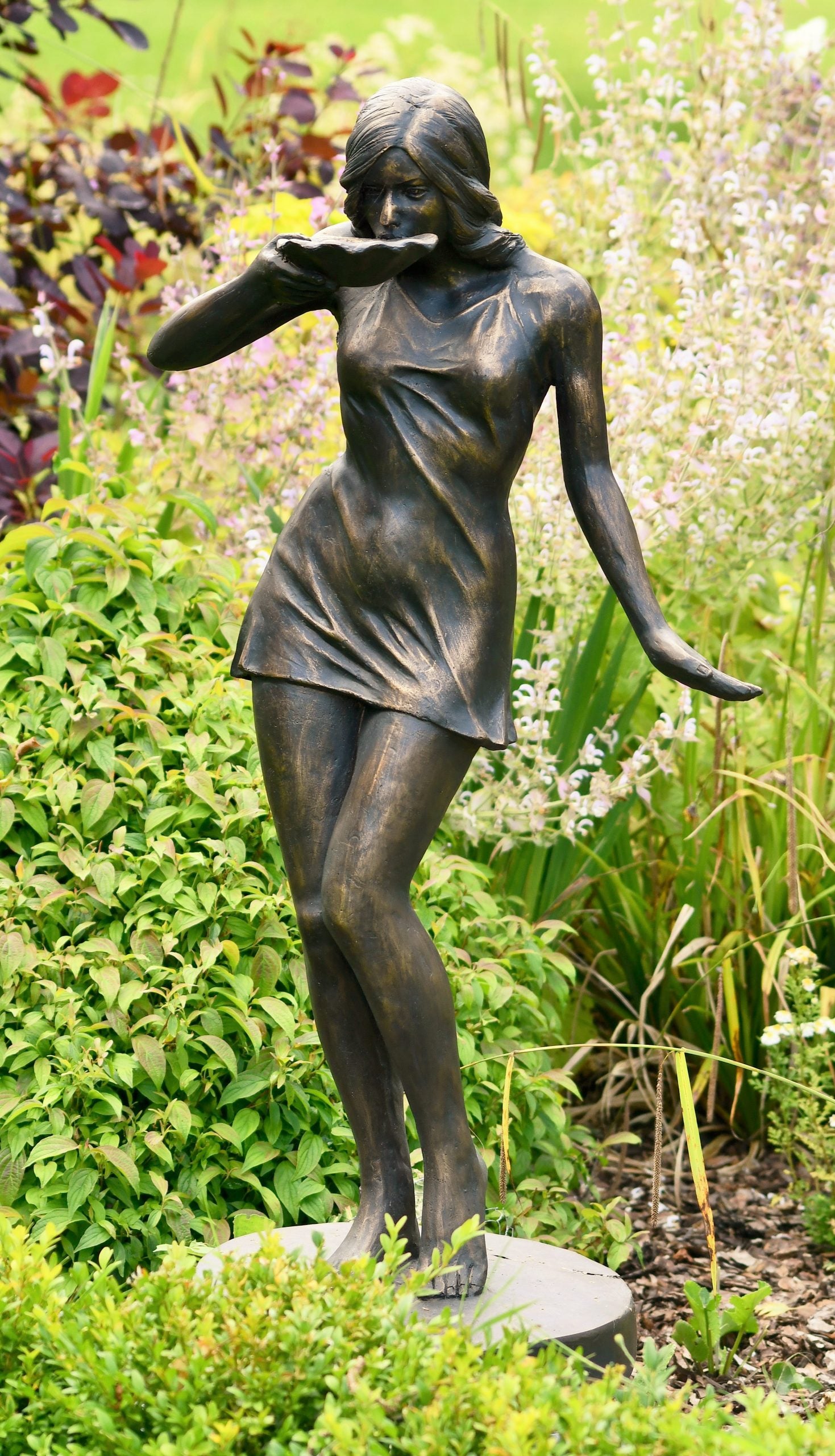 Home & Garden Girl Drinking Sculpture