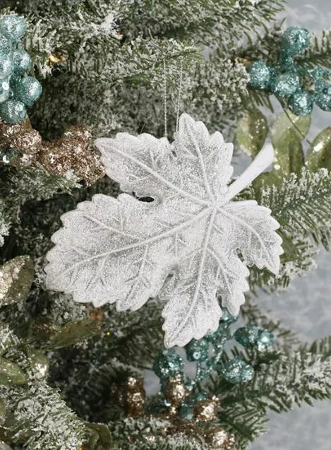 Gisela Graham Iridescent Sparkling Acrylic Leaf Dec