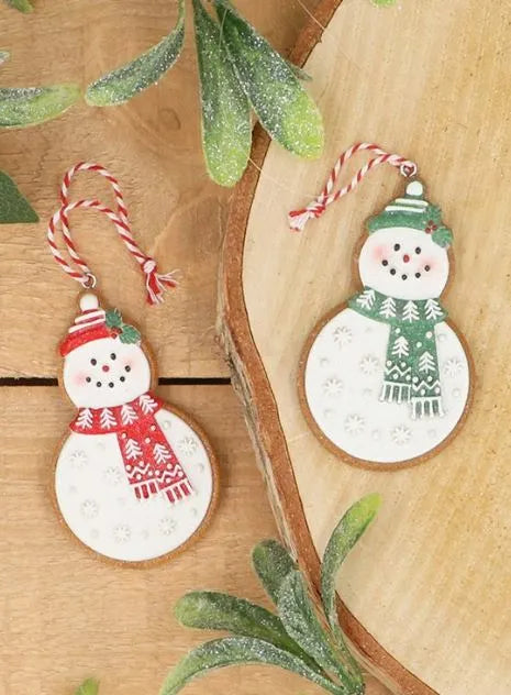 Gisela Graham Resin Gingerbread Snowman Dec Assorted