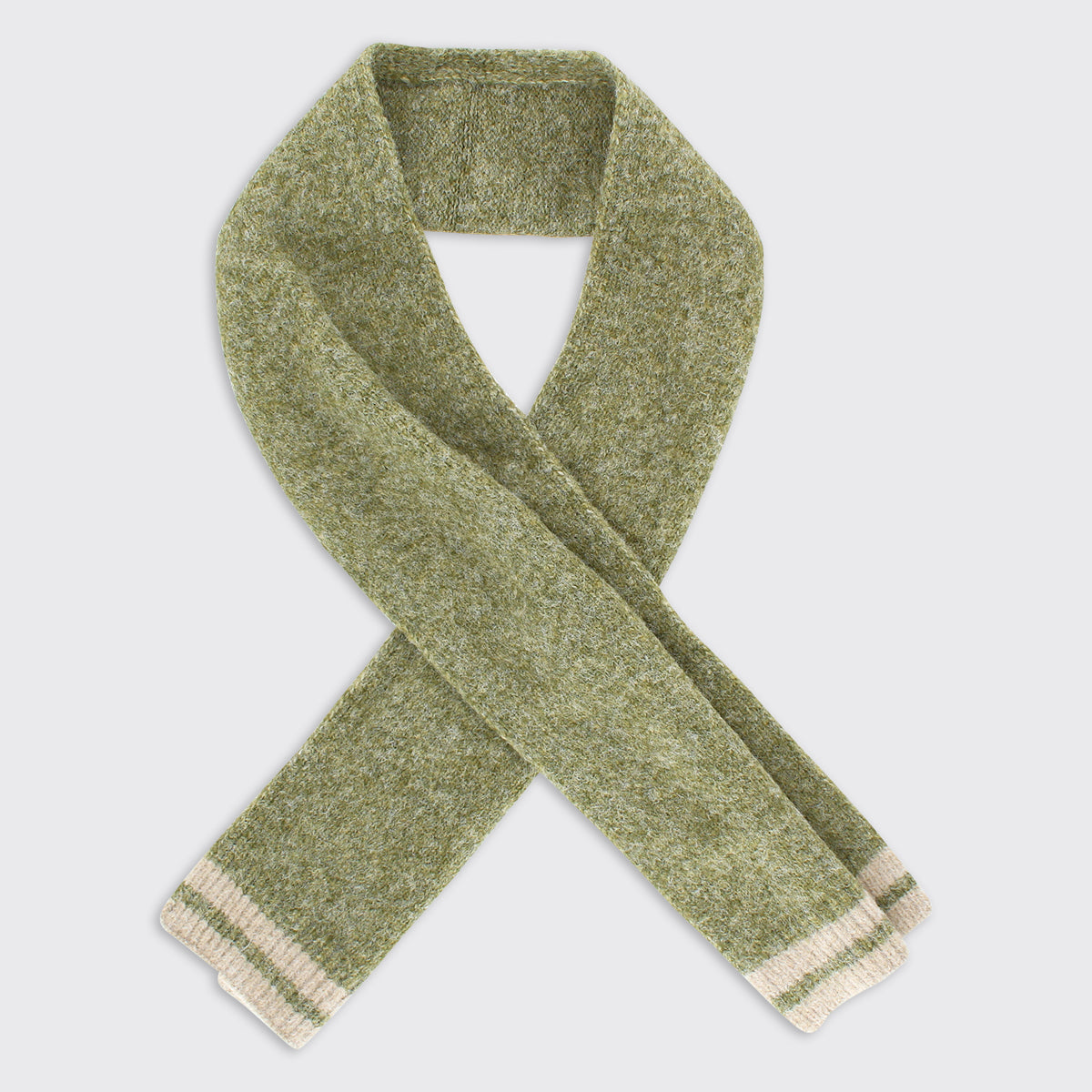 Millie Mae Mens Wool Blend Scarf- Moss Green