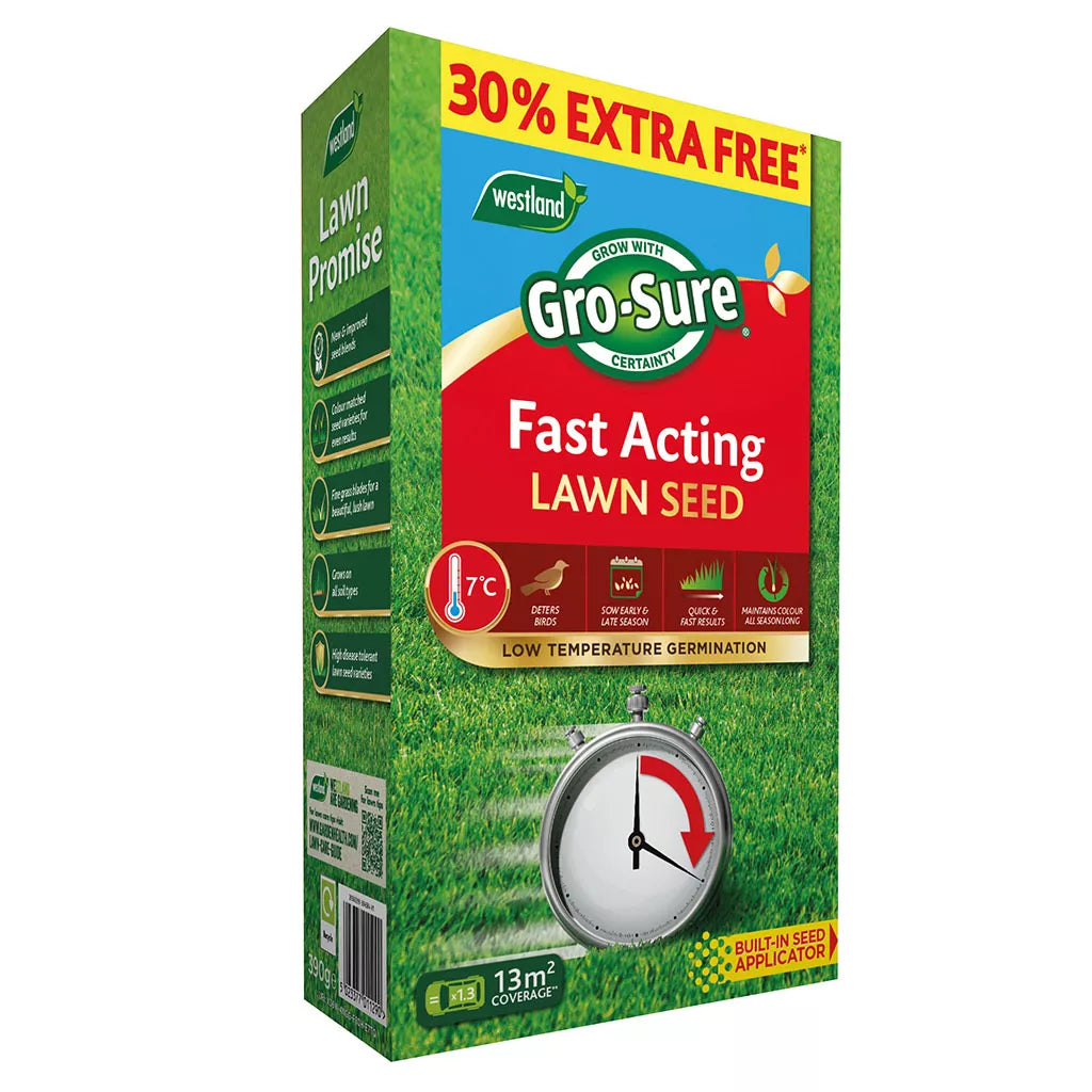 Gro-Sure Fast Acting Lawn Seed 30m2 + 20% EXTRA FREE