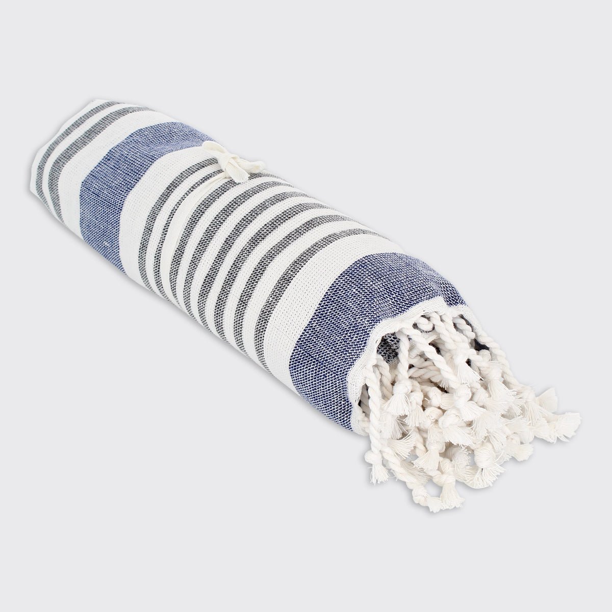 Forever England Hammam Striped Towel/ Throw- Grey