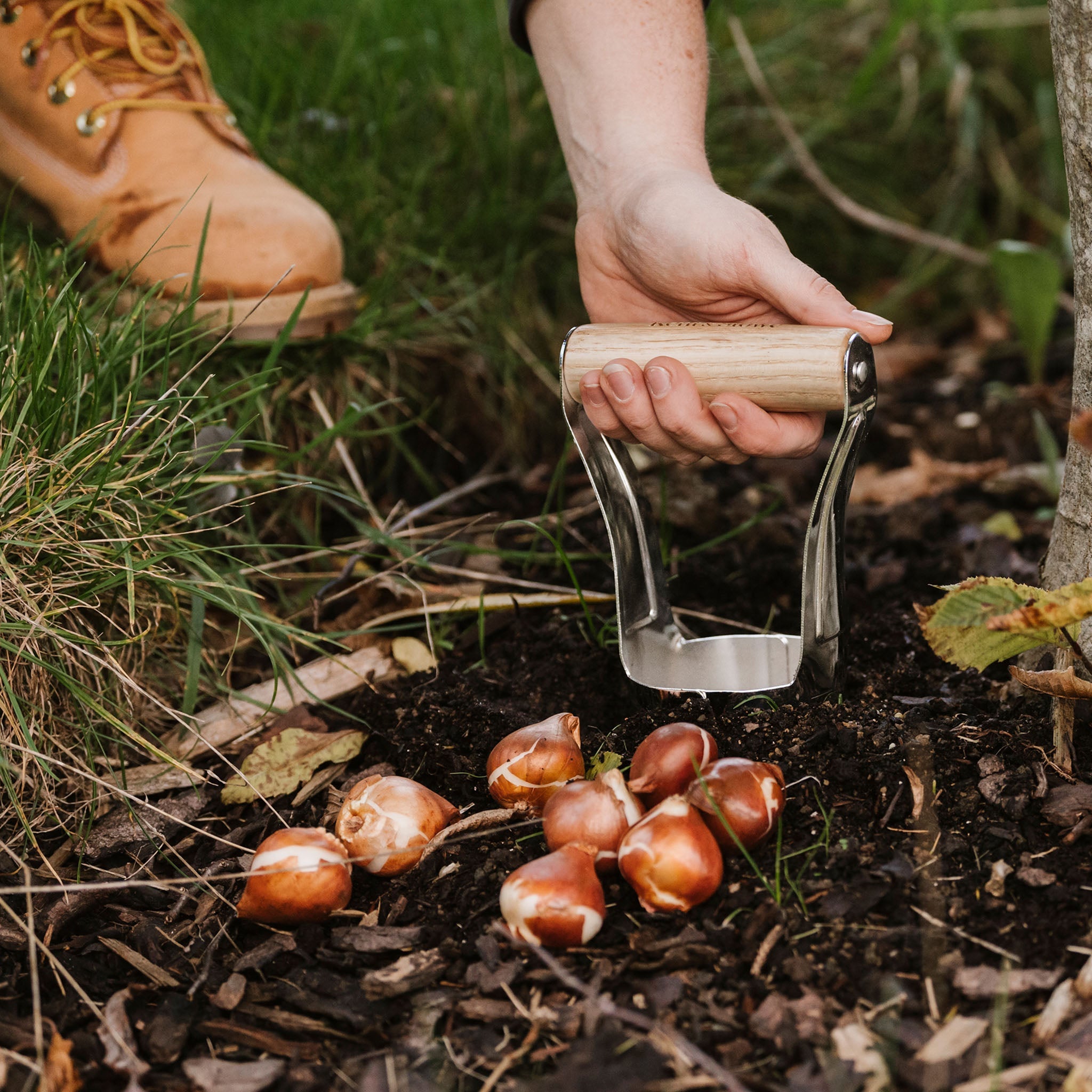 Kent & Stowe Carbon Steel Hand Bulb Planter