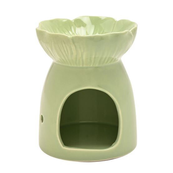 Hestia Flower Wax Melt Holder - Green