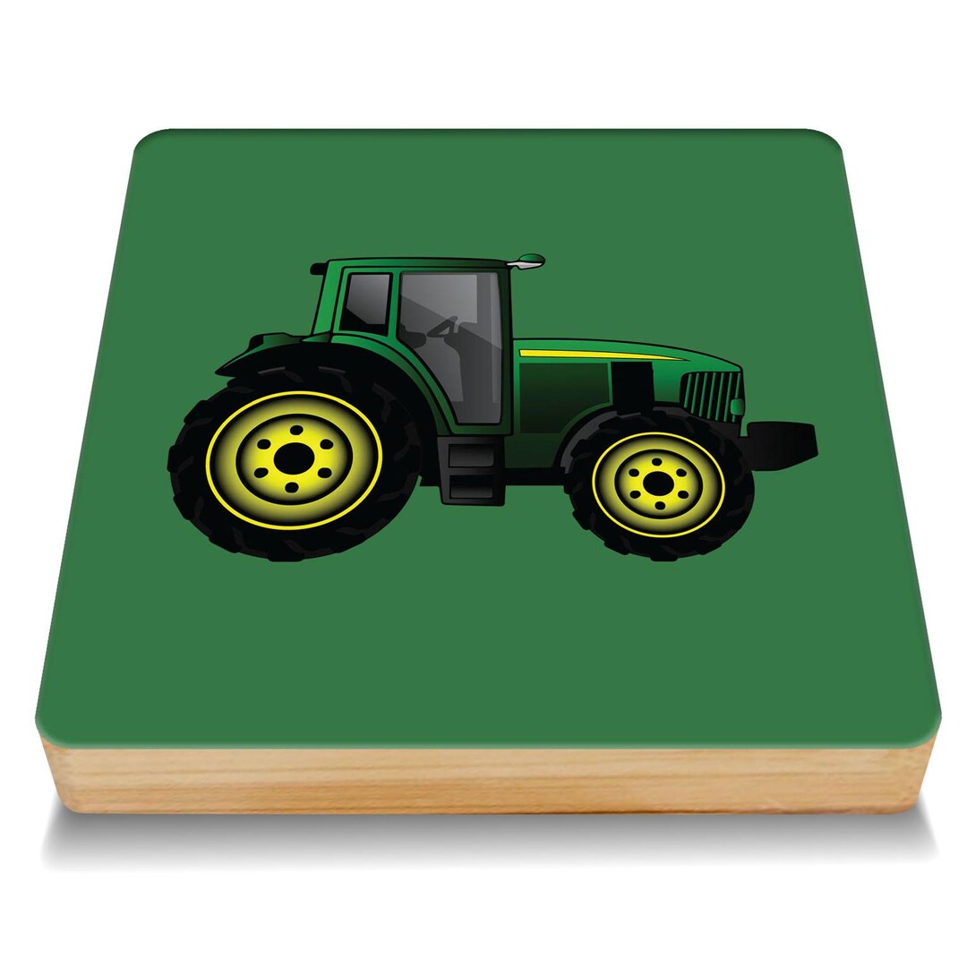 Coach House Tractor Bamboo Drinks Coaster (100x100x10)