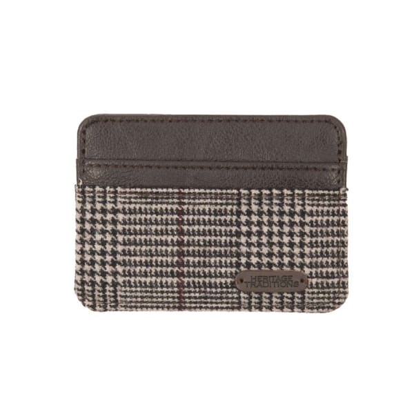 Heritage Tweed Card Holder - Prince of Wales Grey