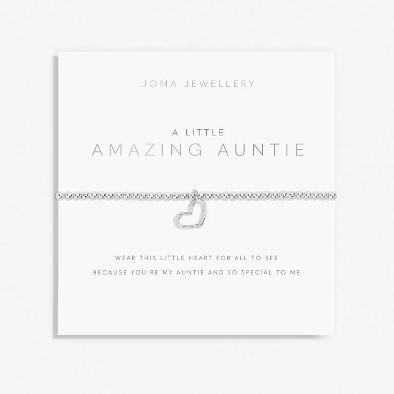 Joma Jewellery A Little 'Amazing Auntie' Bracelet In Silver Plating