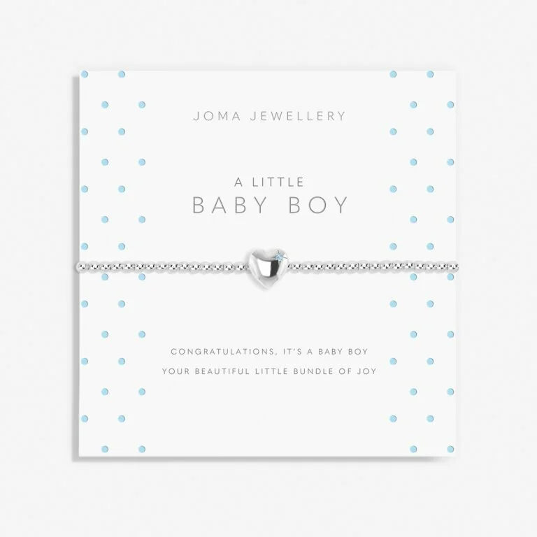 Joma Jewellery A Little 'Baby Boy' Bracelet In Silver Plating