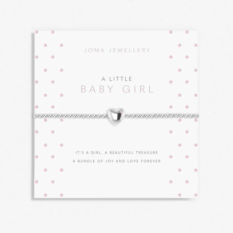 Joma Jewellery A Little 'Baby Girl' Bracelet In Silver Plating