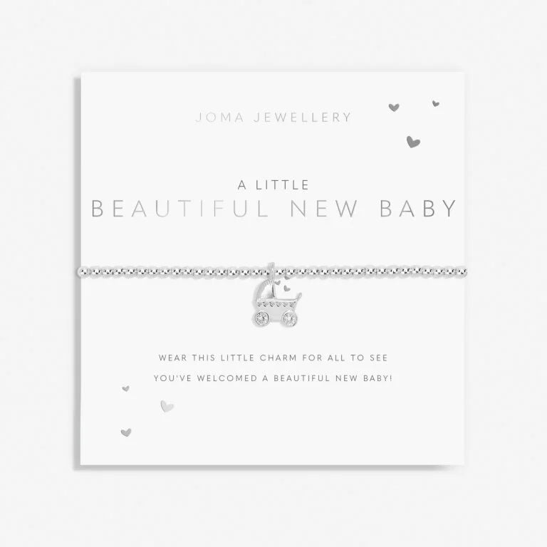 Joma Jewellery A Little 'Beautiful New Baby' Bracelet In Silver Plating