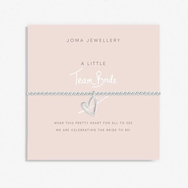 Joma Jewellery A Little 'Team Bride' Silver Plated Stretch Bracelet