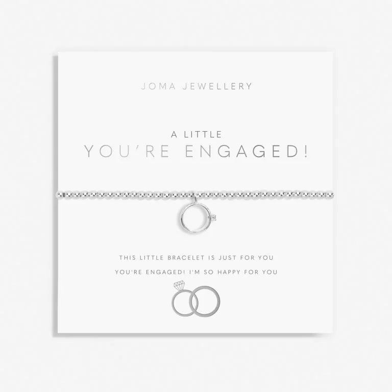 Joma Jewellery A Little 'You'Re Engaged!' Silver Plated Bracelet