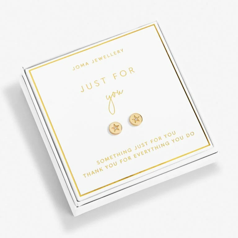 Joma Jewellery Beautifully Boxed Earrings Just For You Gold Earring Box