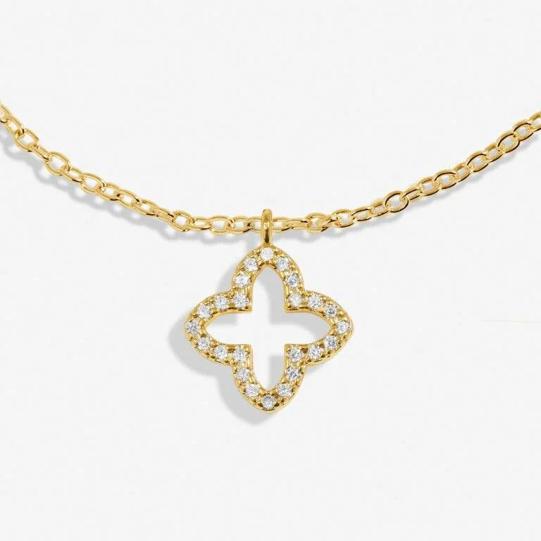 Joma Jewellery Style Stories Pave Clover Gold Plated Bracelet