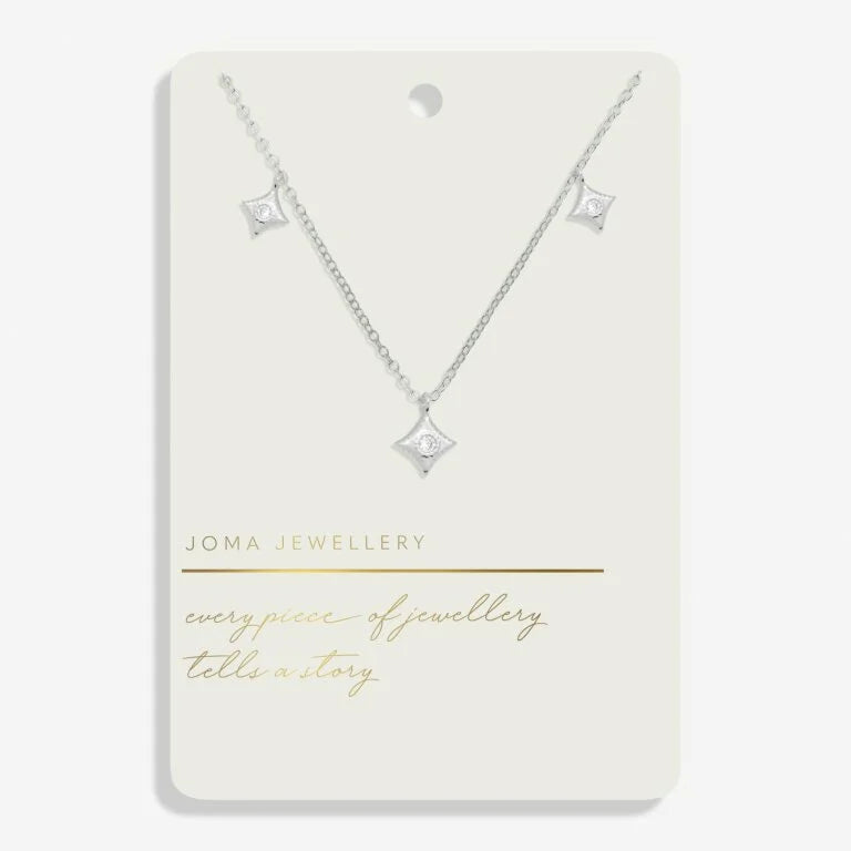 Joma Jewellery Style Stories Scatter Charm Silver Plated Necklace