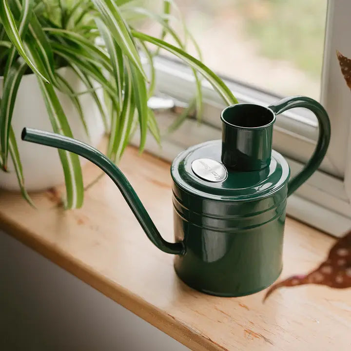 Kent & Stowe Indoor Metal Watering Can 1L Forest Green