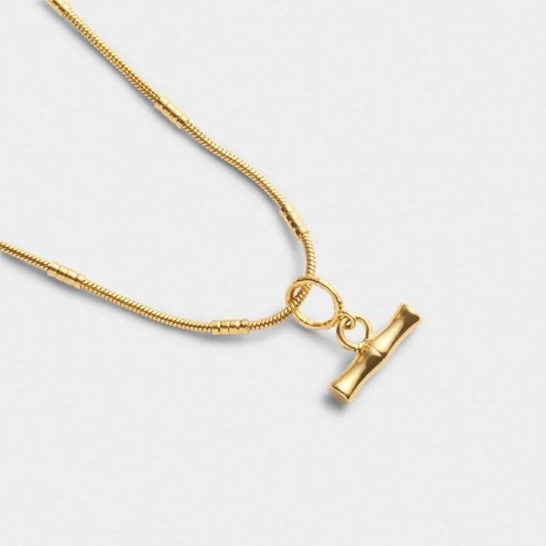 Katie Loxton Bamboo Necklace Gold Coated 42 cm