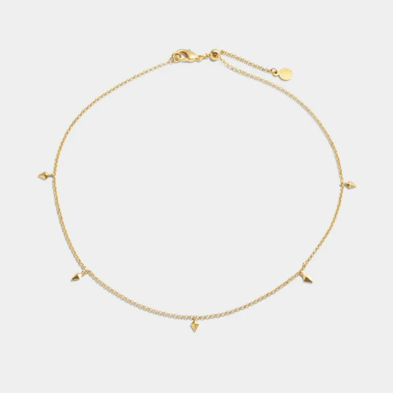 Katie Loxton Estee Charm Choker Gold Coated 40 cm Total Length