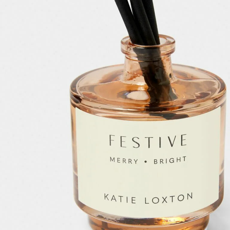 Katie Loxton Sentiment Reed Diffuser Festive Cinnamon And Nutmeg Chai 27.2 cm X 7.2 cm X 7.2 cm
