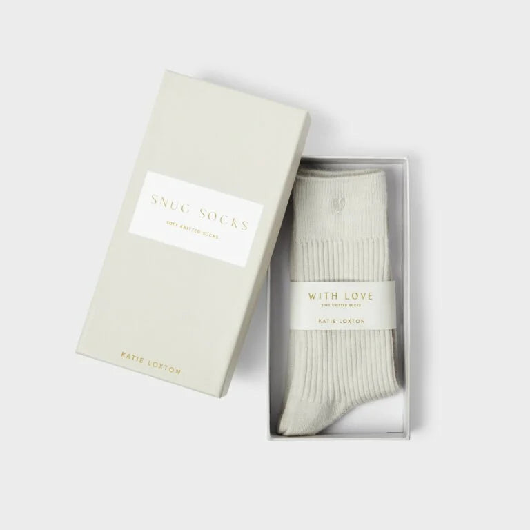 Katie Loxton Gift Boxed Socks Off White One Size