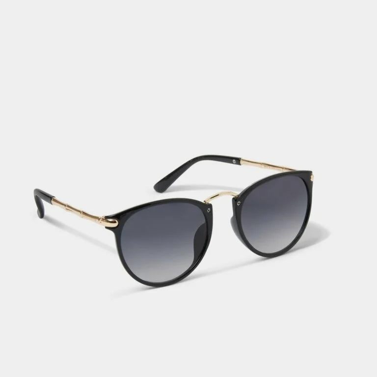 Katie Loxton Santorini Sunglasses With Bamboo Arm Black