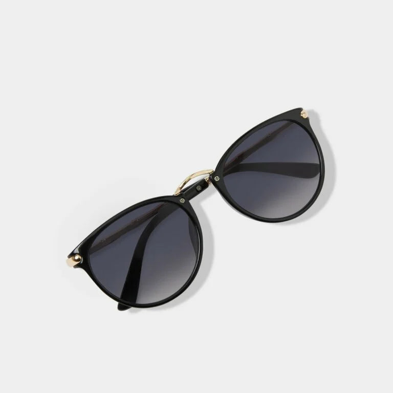 Katie Loxton Santorini Sunglasses With Bamboo Arm Black